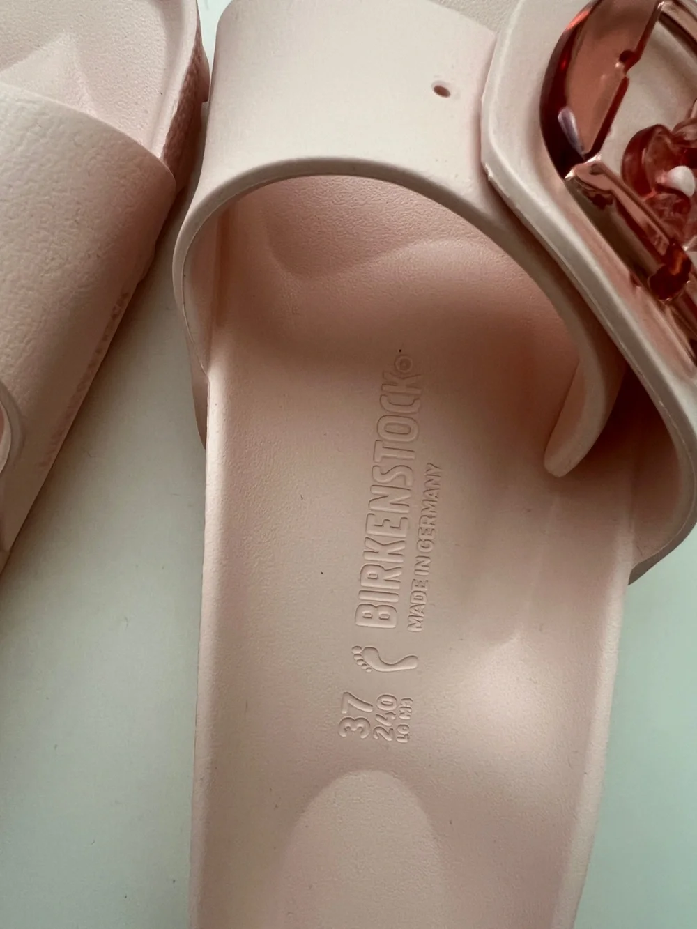 Birkenstock Madrid Big Buckle EVA Sandals in Light Rose